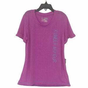 NWT - Under Armour Top, Heat Gear Loose Fit, Girl Youth - Pink/Purple. Size: M.